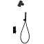Conjunto de ducha empotrado monomando Toscana negro mate de Imex